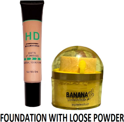 nn water proof new matte foundation with setting powder pack of 2(2 Items in the set)