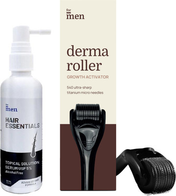 Formen Hair Serum with Derma Roller For Men | Reduce Hair Fall & Promote Hair Growth(2 Items in the set)
