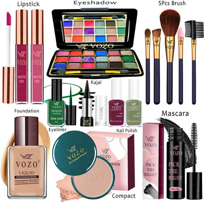 VOZO Makeup Combo Kit One-stop Beauty Package for Beginners and Professionals 319(15 Items in the set)