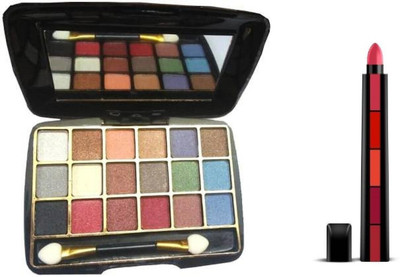 Lenon Beauty 5 STEP MATTE LIPSTICK MULTICOLOUR, 7gm AND MATTE EYESHADOW 12G, SP-8018(2 Items in the set)
