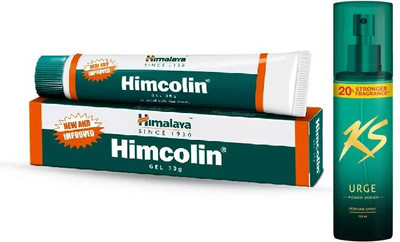 HIMALAYA himcolin gel + Urge Power Series Perfume Body Spray – For Men (135 ml) (2 Items in the set)