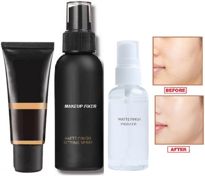 Latixmat Primer, Make Up Fixer & Foundation For All Skin Type(3 Items in the set)