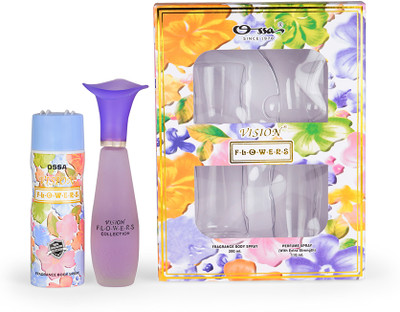 OSSA Vision Flower Gift Set Of EDP Perfume 110ml & Body Spray 200ml | Special Occasion Combo Set | Gift Set For Women(2 Items in the set)