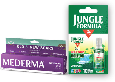 MEDERMA Advanced Plus (10g) & Jungle Formula Mosquito insect Repellent (Combo)(2 Items in the set)
