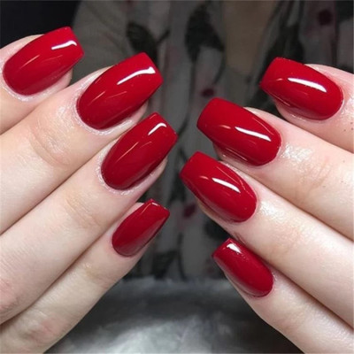 GABBU Cherry Red Nail Polish designed for easy application at home RED