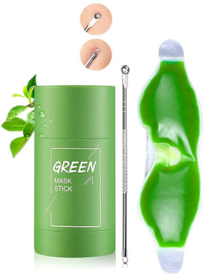 YAWI FACE CARE GREEN STICK EYE MASK AND BACK HEAD PIN COMBO(3 Items in the set)