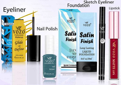 VOZO Makeup Combo Professional Cosmetic Kit with Ultra-Pigmented Set-201(5 Items in the set)