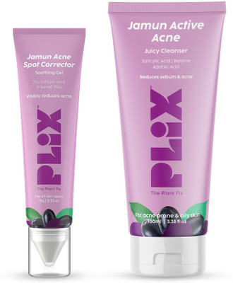 The Plant Fix Plix Jamun Face Wash and Active Acne Serum Combo(100ML + 30ML) For Active Acne & Oil Control.(2 Items in the set)