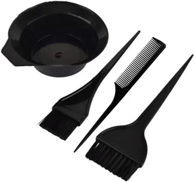 QEQEQ Hair Comb, Dye Brush and Mixing Bowl Hair Colouring Kit (Black)(1 Items in the set)