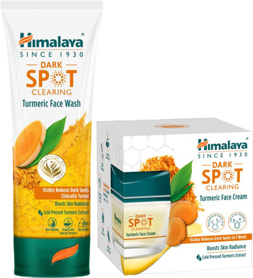 HIMALAYA DARK SPOT CLEAR TURMERI FACE WASH 100ML + FACE CREAM 50G(2 Items in the set)