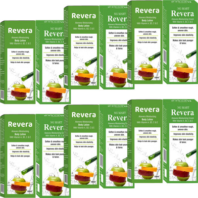 NG MART RE VERA ALOEVERA CREAM & REVERA LOTION COMBO PACK OF - 200ml x 6(6 Items in the set)
