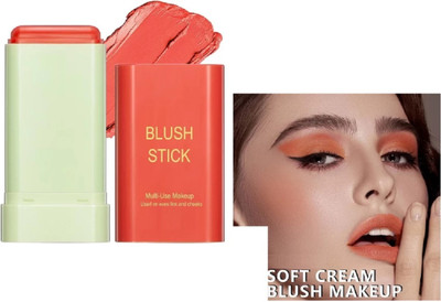 nn 3 in 1 blusher stick long lasting easy to use matte finish pack of 1(orange)