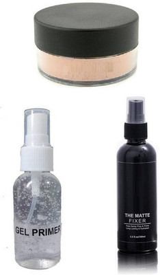 NADJA FACE LOOSE POWDER, MAKEUP FIXER, PRIMER BEST SET OF 3(3 Items in the set)