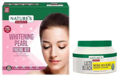 Nature's Essence Whitening Pearl Kit 60gm + Lacto Bleach 60gm(2 Items in the set)