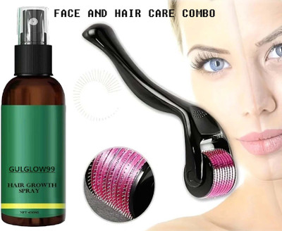 GULGLOW99 Hair Roller Beard Activator & Hair Regrowth Micro Needling System For Anti-aging, Anti-wrinkle, Acne Scar Removal For Face(2 Items in the set)