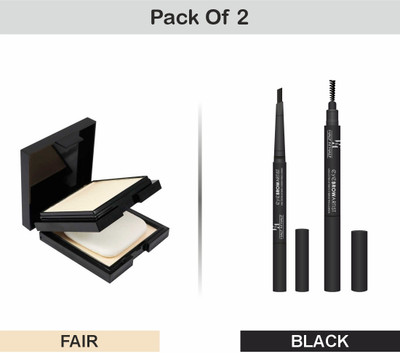 Half N Half Pressed Oil control Compact powder + Eyebrow Artist Automatic Pencil Combo-5(2 Items in the set) Half N Half Pressed Oil control Compact powder + Eyebrow Artist Automatic Pencil Combo-5(2 Items in the set)