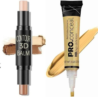 prikcy Makeup Kit 3D Contour Highlight Stick & Pro HD Concealer(2 Items in the set)