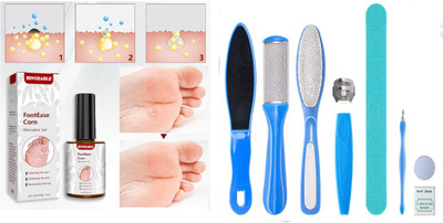 Bingeable Footease Corn Gel & 7pcs Pedicure Set – Soft, Callus-Free Foot Care(2 Items in the set)