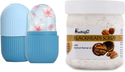 feelhigh Ice Roller-10ml With Diamond Cream enriched with olive oil-500ml(2 Items in the set)