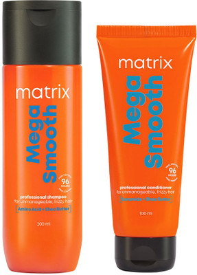MATRIX Mega Smooth Combo for Frizzy Hair with Shea Butter and Amino Acid - 200 ml+100ml(2 Items in the set)