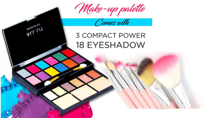 YAWI Eyeshadow Palette with Brush Set Makeup Combo kit(2 Items in the set)
