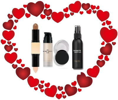 Latixmat Contour Stick, Liquid Foundation,Powder highlighter & Oil Free Makeup fixer(4 Items in the set)