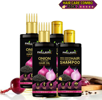 Phillauri Red Onion Black Seed Oil Combo Kit Hair Oil + Shampoo (2 Items in the set)(2 Items in the set)