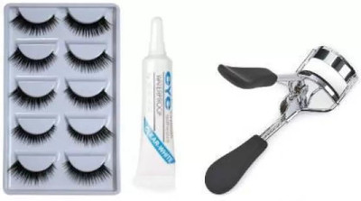 SUBHMUN 5 Pair Of False Eyelashes With Glue And Eyelash Cruler (3 Items in the set)(2 Items in the set)