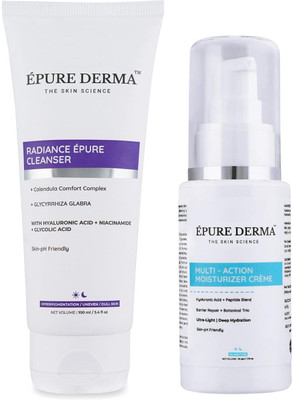 EPURE DERMA Combo Pack for Deep Cleansing, Hydration, Anti-Aging, and Skin Nourishment(2 Items in the set)