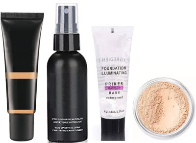 REIMICHI BASE PRIMER, MAKEUP FIXER SPRAY, WATERPROOF FOUNDATION & FACE COMPACT(2 Items in the set)