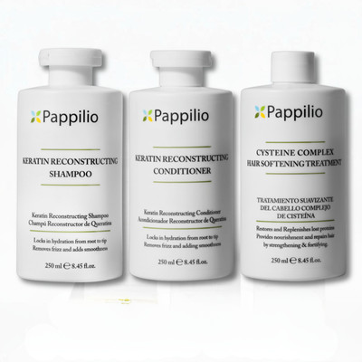 Pappilio Cysteine Repair Kit-Shampoo, Conditioner & Softening Treatment(3 Items in the set)