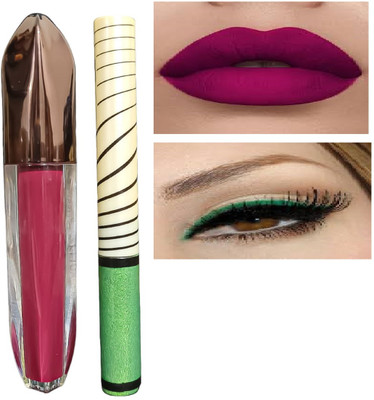 Luipui DARK PINK AND GREEN EYELINER PACK OF 2(1 Items in the set)