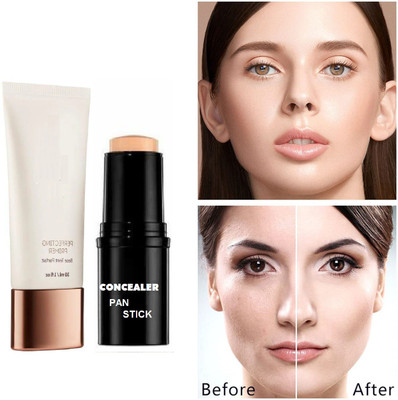 YAWI Full Coverage Waterproof Smudge Proof Roll on Pan stick Matte And Transparent Primer(2 Items in the set)