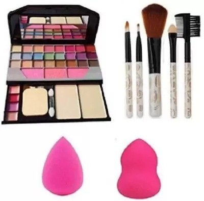 agpgtya Makeup Kit + 5 Piece Makeup Brushes + Ultimate Makeup Sponges(8 Items in the set)