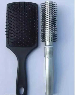 glamblush Combo of Paddle Brush and Round Comb(2 Items in the set)