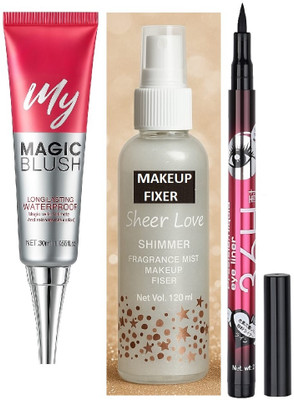 Neycare makeup fixer with makeup blusher makeup eyeliner pack of 3(3 Items in the set)