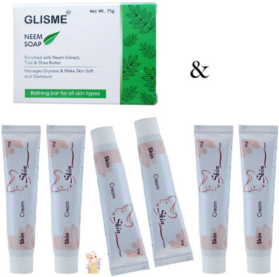 Zuuluzrs Excellent sale cream S k i n s h i n e [15g*6] pack of 6 & glisme soap - 75gm(7 Items in the set)