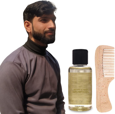 ADJD Beard and Hair Growth Oil For faster beard growth With comb(2 Items in the set)