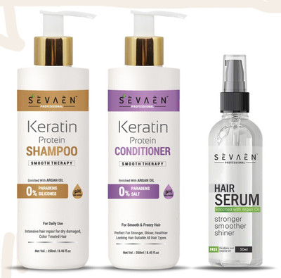 SEVAEN Keratin Shampoo With Keratin Conditioner(3 Items in the set)