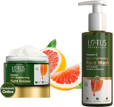 Lotus Botanicals BOTANICALS VITAMIN C NIGHT CREME WITH FACEWASH(2 Items in the set)