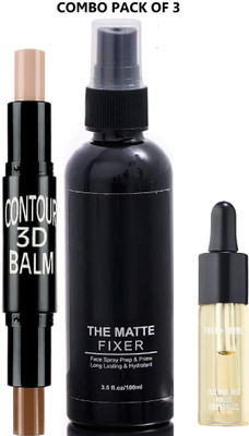 JANOST HD PROFESTIONAL MAKEUP BASE 2 IN 1 CONCELAER & FIXER , SERUM(3 Items in the set)