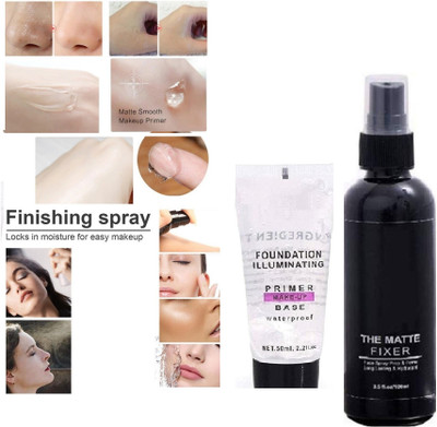 YAWI Perfect Face iPrimer Base Smooth And Brghten Skin Tone Makeup With Matte Make Up Fixer(2 Items in the set)