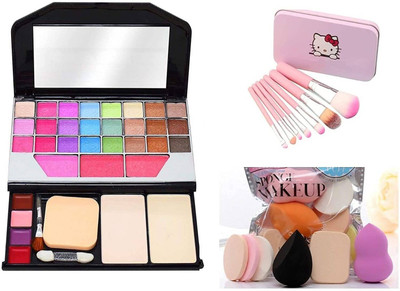 FOZZBY Makeup Kit for Girls + Premium Makeup Brushes + 6 Makeup Sponges(3 Items in the set)