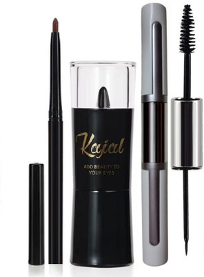 Neycare soft and smooth new look makeup face liner mascara with kajal's pack of 3(3 Items in the set)