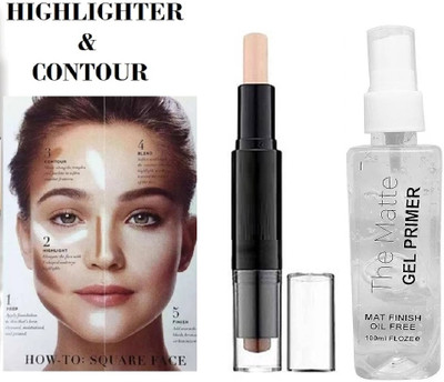 Aylily Professional Make up primer & contour stick for face make up kit(2 Items in the set)
