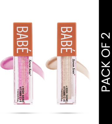 Seven Seas Babe Glittery Lip Gloss Long Lasting Water & Smudge Proof For Moisturizing Lips(2 Items in the set)