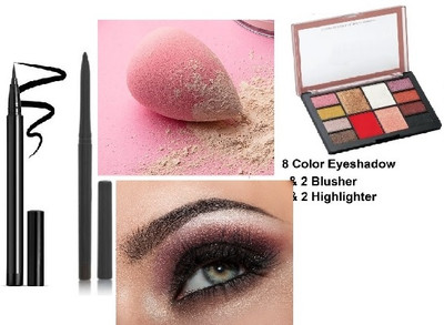 SEUNG NEW MAKEUP KIT WITH SKETCH LINER ,CRAYON KAJAL & BLENDER COMBO(4 Items in the set)