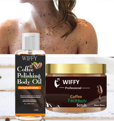 Wiffy Unisex Exfoliating Scrub – Coffee coffee polishing Oil Deep(1 Items in the set)