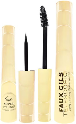 Neycare water proof new mascara lenthing look with new liner for wing liner look pack of 2(2 Items in the set)