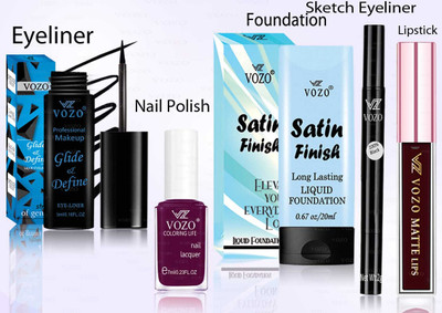 VOZO Makeup Combo Professional Cosmetic Kit with Ultra-Pigmented Set-255(5 Items in the set)
